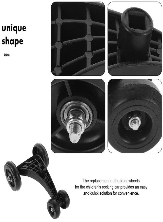 ياردوي عجلات بديلة لسيارة ياردوي للأطفال الصغار مع قاعدة ثلاثية الأرجل - ملحق لسيارة الأطفال المتأرجحة لتوجيه سلس وثبات، 9.44 × 6.1 × 2.55 بوصة - Image 4